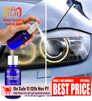 

30ML Car Headlight Repair Agent Crystal Repair Oxidation Rearview Coating Headlight Polishing Anti-scratch Liquid Glass Restore