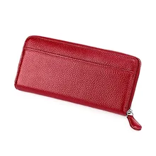 2021 New Leather Long Wallet Men's And Women's Organ Card Holder Leather Casual Multi-Pocket Coin Purse RFID Wallet Clutch