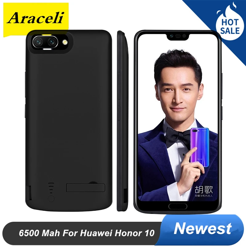 Чехол для Huawei Honor 10 внешний аккумулятор 6500 мАч зарядное устройство чехол