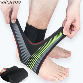 Wanayou 1Pcs Sport Enkel Ondersteuning Ademend Elastische Enkelbrace Verstuiking Preventie Protector Benen Enkel Pad Power Gewichtheffen