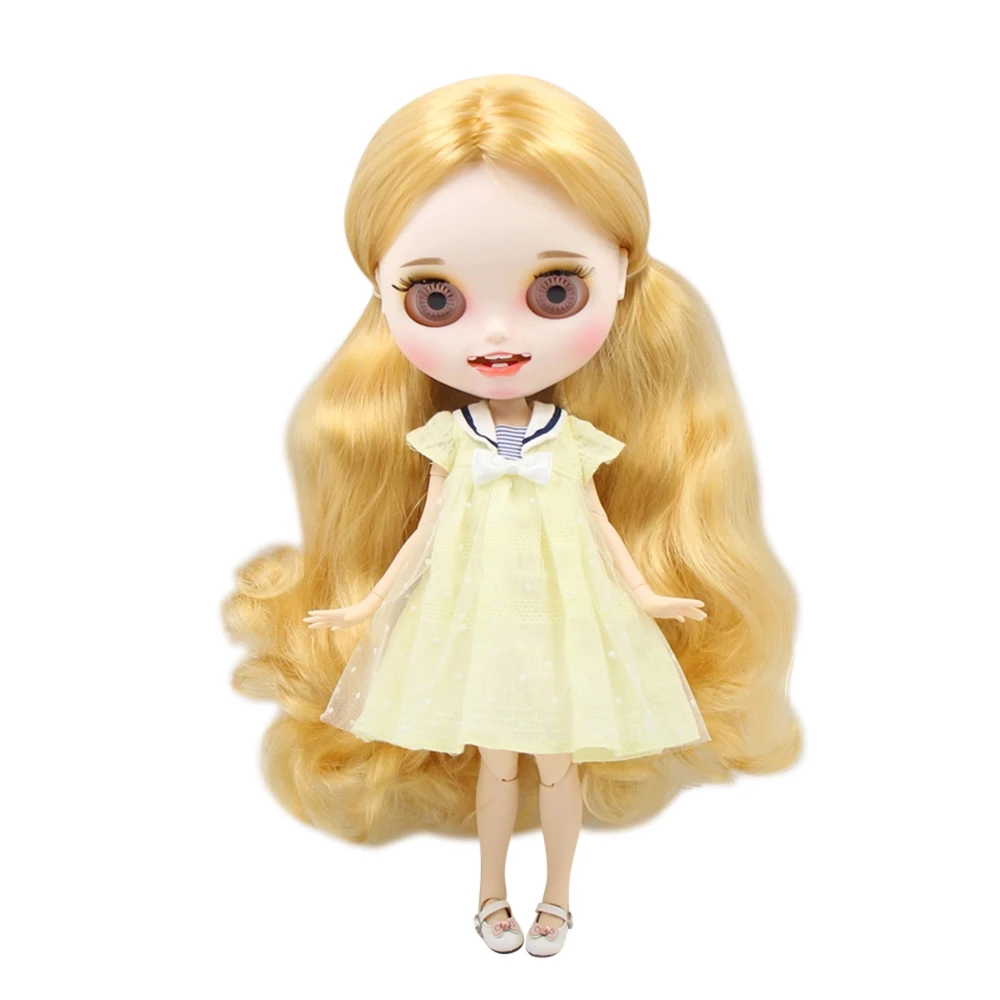 Fortune Days 1/6 bjd кукла шарнирное тело белая кожа Новое матовое лицо smail лицо мягкие вьющиеся волосы с бровями блеск для губ SD Подарочная игрушка