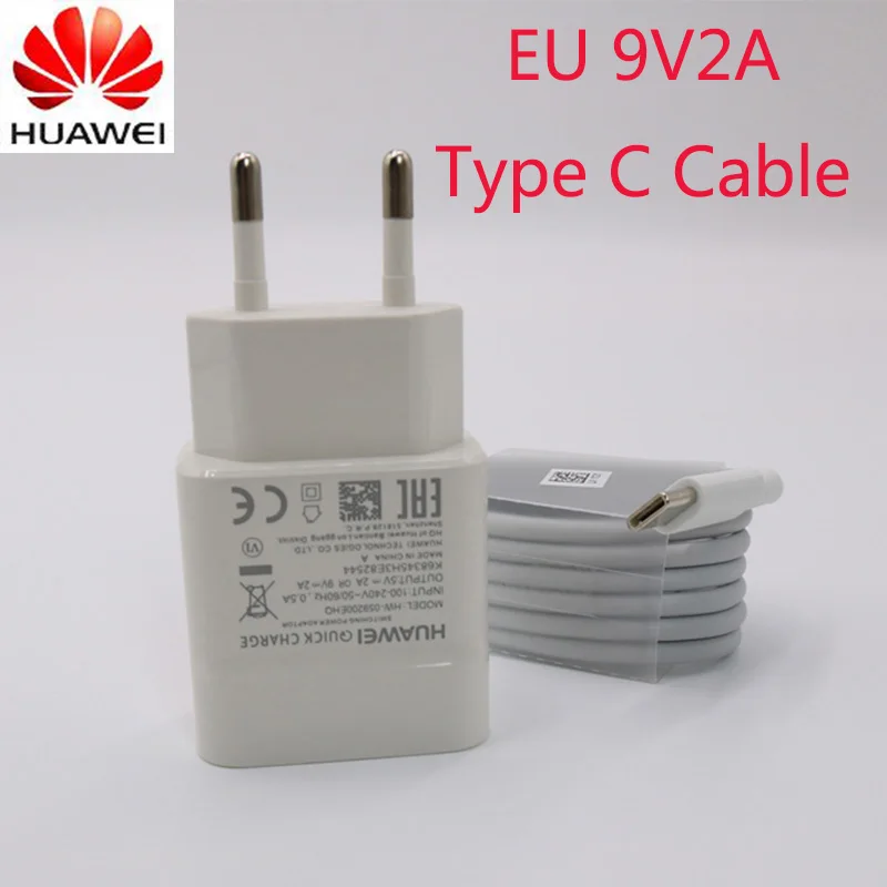 Быстрое зарядное устройство huawei 9V2A EU/US быстрое зарядное устройство адаптер p10 lite для p20 p10 P9 Lite P8 Honor 9 8 nova 2 3 3i 4 4e V10 type C кабель