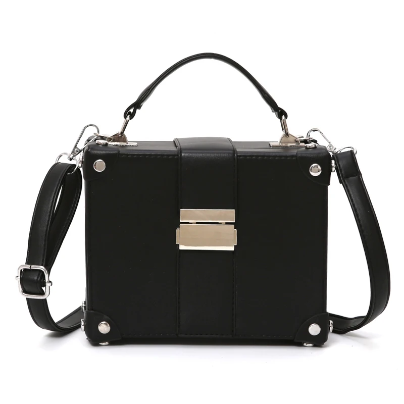 

Fashion Box Shape PU Leather Sohulder Bag Casual Buckle Handbag Women Messenger Crossbody Bag For Ladies Tote Bag