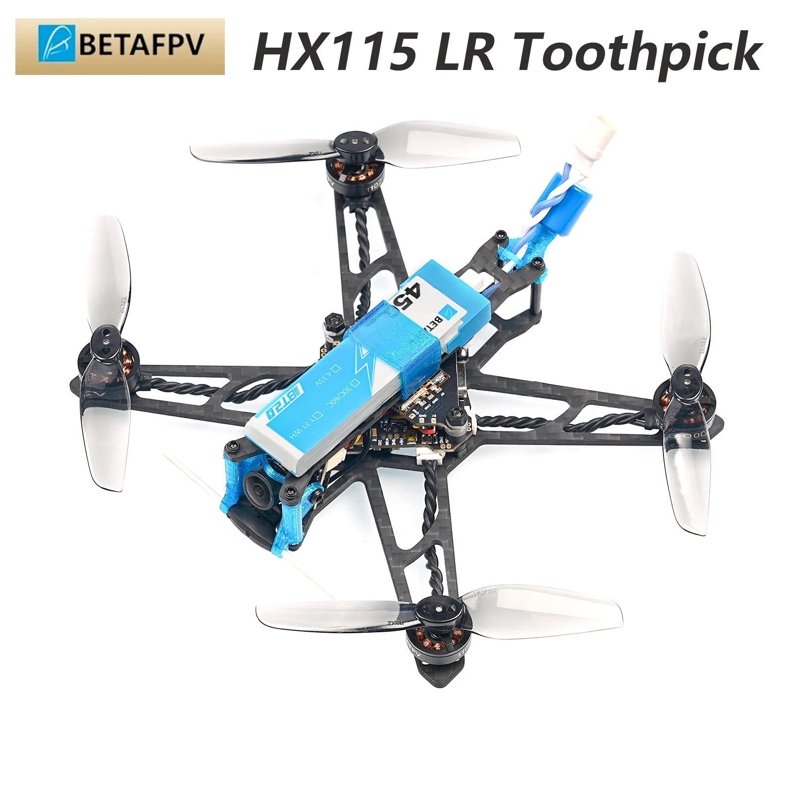 BETAFPV HX115 LR Toothpick UAV Frame Drone Kit Long-rang with 12A 1S FC Board Integrated ExpressLRS Receiver
