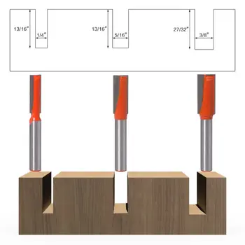 

8mm Shank Bottom Cleaning Router Bit Engraving Milling Straight Cutter Trimmer
