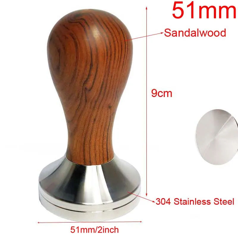 51mm 304 Stainless Steel 3 Angle Coffee Tamper and Flat Coffee Tampers With Double Coffee Mat