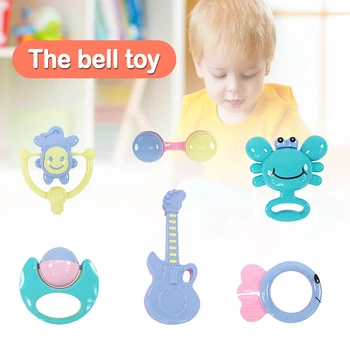 

6pcs/set Newborn Baby Rattles Shaking Bell BPA-Free Grab Music Toys For Infant Early Education YH-17
