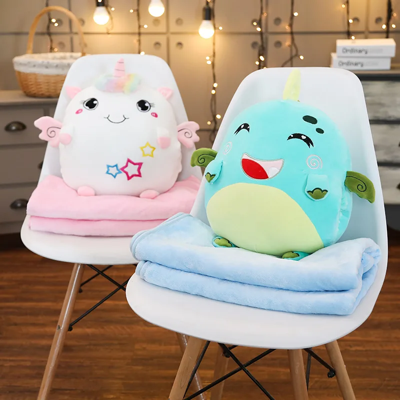 [2 in 1] Super Soft Unicorn Pillow with Blanket Inside