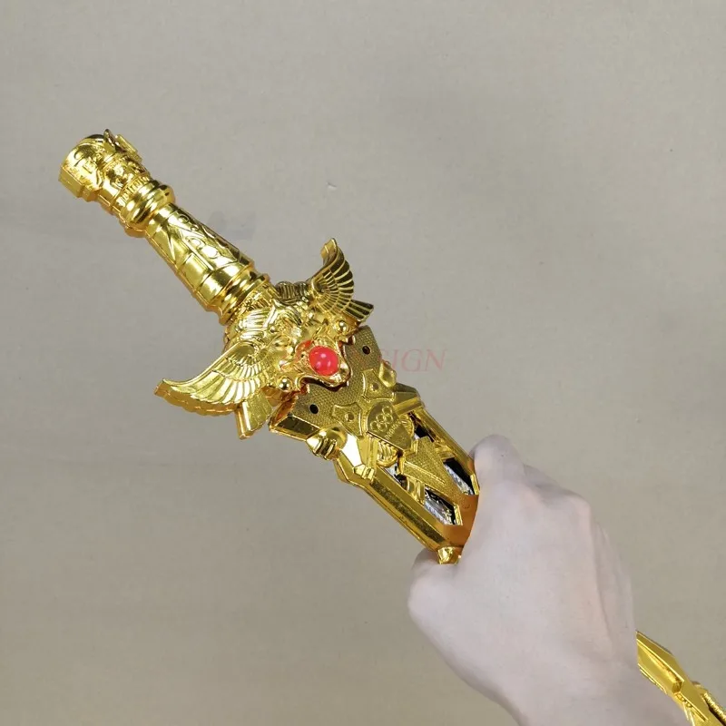 Gold toy swords Cartoon Toys Plastic Model Toy Knife Anime Cos Weapons Props Fly Heavenly Sword Weapon Category Sports 2021 6