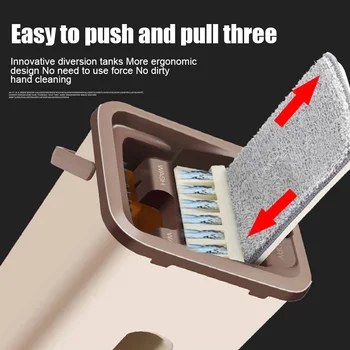 

Dust Wizard Mop Cleaning Tool Kit Rotating Tile Marble Floor for Home Bedroom Kitchen HKS99