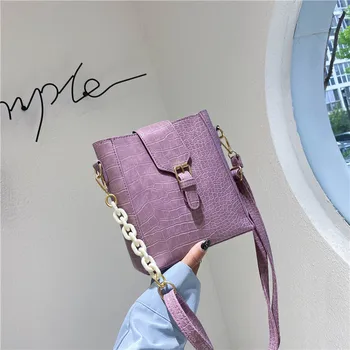 

Summer small fresh chain bucket bag female 2020 new trendy net red wild fashion messenger hand bags women 2020 women handbags