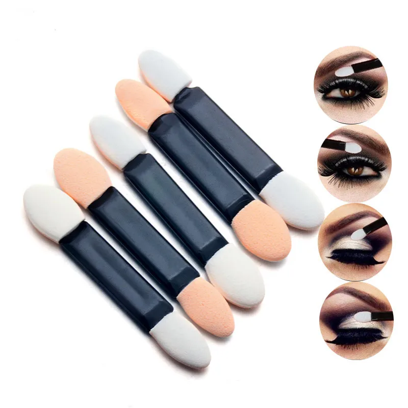 

50pcs/Set Double Ended Professional Sponge Make Up Brushes Supplies Portable Applicator Eye Shadow Brushes Cosmetic Tool