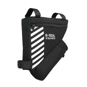 

B-SOUL MTB Bike Bicycle Bags Waterproof Cycling Top Front Tube Frame Bags Triangle Bag With Water Bottle Pocket Bike Accessories