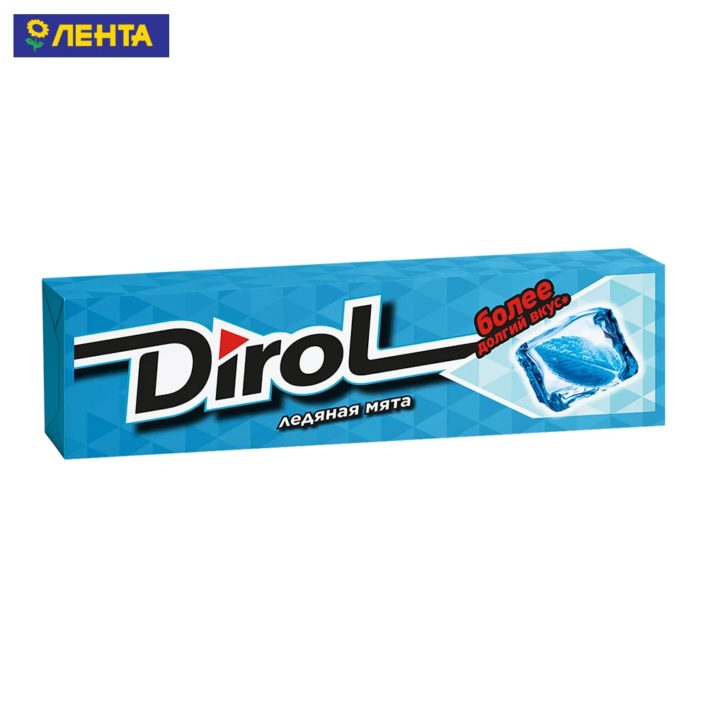 Жевательная резинка dirol ледяная мята без сахара, 10 подуш, 14г, 26109 (46090812)