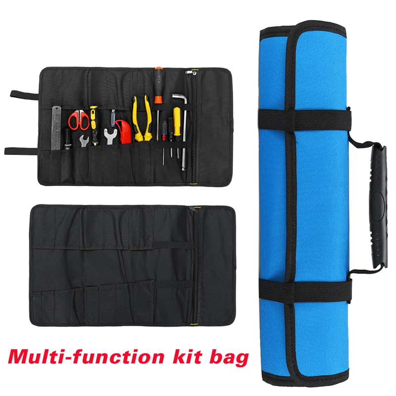 Multipurposed Hardware Repair Storage Bag Practical Carrying Handles Tools Storage Polyester Holder Water-proof Tool Roll Bag