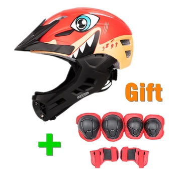 

2-10 Years Old Kids Helmet Boys Girls Balance Bike Outdoor Sports Safety Full Face Children Bicycle Helmet With Knee /Elbow Pads