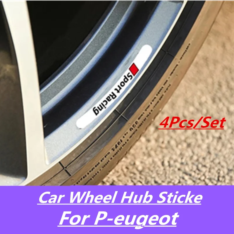 4Pcs High quality aluminum Car Wheel Hub Emblem Stickers For Peugeot 407 206 207 2008 208 5008 308 3008 508 307 107 4008 styling |