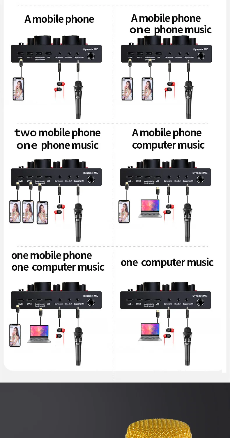 BM800 Combo with V8 Live Sound Card description image 2