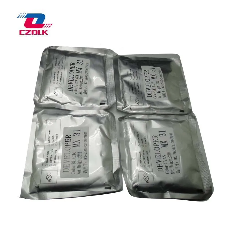New Compatible Mx 31 Developer For Sharp Mx 2600n 3100n 2601n 3101n 2618n 240g Pc 4pc Set Developer Powder Toner Powder Aliexpress