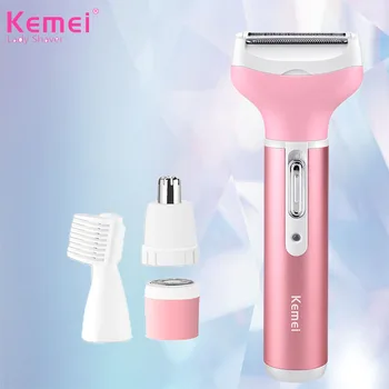 

Kemei 4 In 1 Electric Epilator Leg Bikini for Hair Removal Depilatory Female Face Shaver Eyebrow Trimmer Epilator Depilador F30