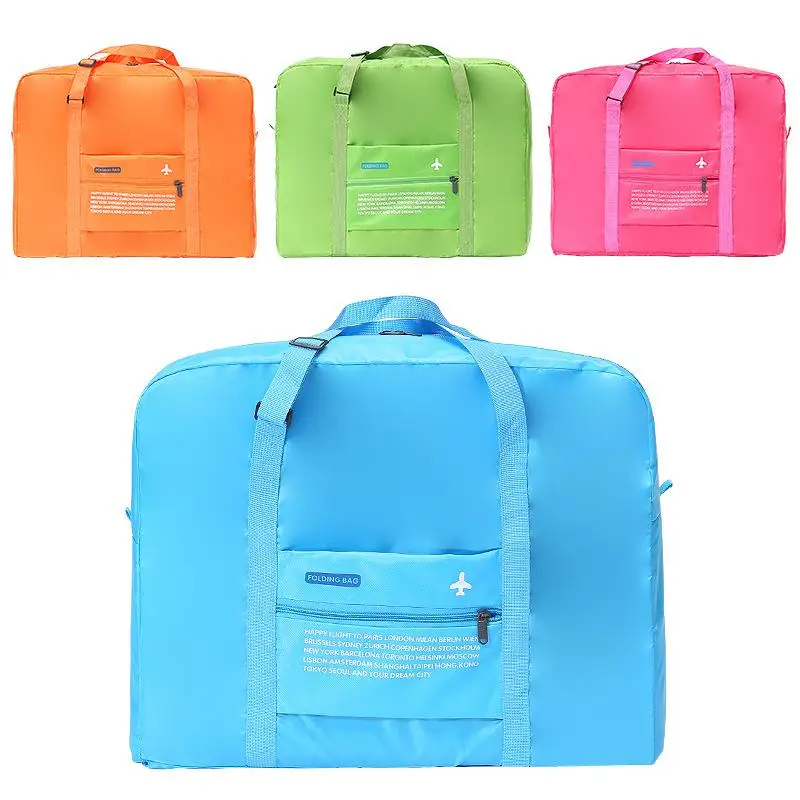 Нейлоновая складная дорожная сумка для багажа женские водонепроницаемые сумки унисекс Большая вместительная сумка мужские дорожные сумки - Цвет: Синий