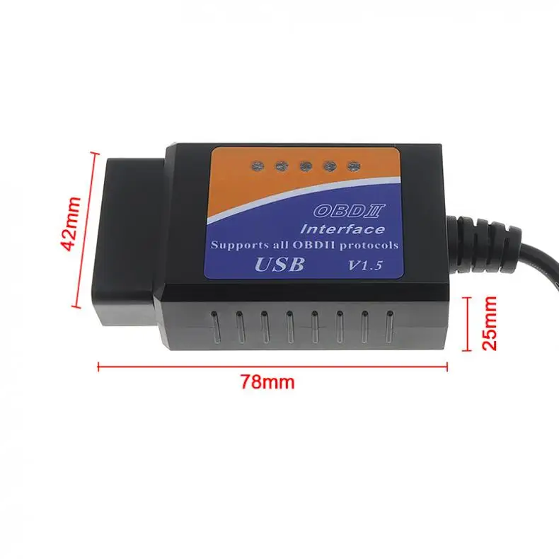 ELM327 V1.5 Супер Мини USB сканер беспроводной автоматический интерфейс считыватель кодов инструмент для диагностического сканирования автомобиля 327 OBD2 OBDII протоколы