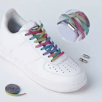 

1 Pair Candy Gold Silver Pearlescent Free Tie Shoelace Elastic Capsule Lazy Shoelaces Unisex Sport Casual Shoe Laces Sneakers