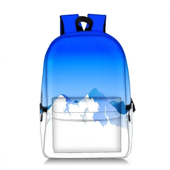 

Beautiful landscape backpack large capacity printed backpack fashion polyester women's bag men's backpack travel school