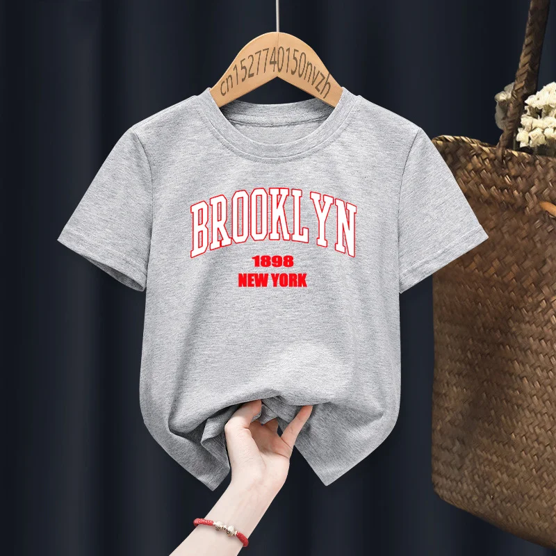 Children T Shirt Brooklyn 1898 New York Boy Girl T-shirts Harajuku Kawaii Tops