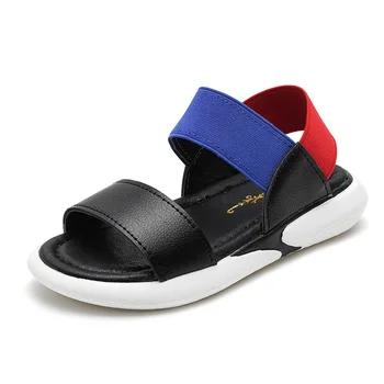 

Sandals Kids For Boys Girls Unisex Sandals 2020 Summer Children Shoes Simple Design Classic Patched Color Black White 26-36 Hot