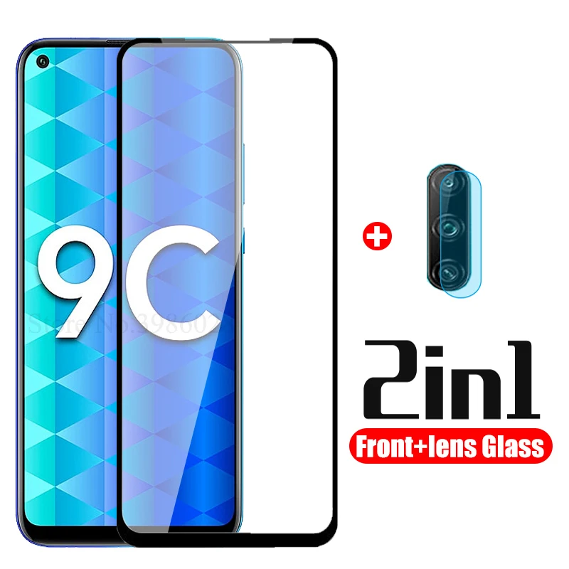 Защитное стекло honor 9c 2-в-1 Защитная пленка для экрана камеры huawei xonor 9 c c9 aka-l29 6 39 &quot |