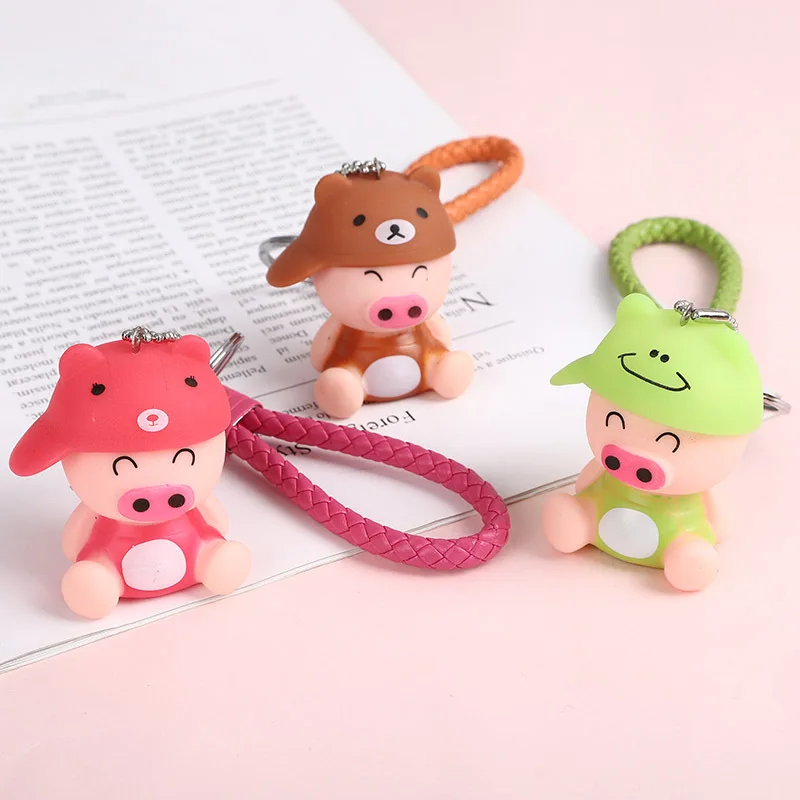 Мультяшный винил McDull Pig милая кукла-брелок для ключей Подвеска для пары сумка для ключей Автомобильный брелок свинка маленькие подарки