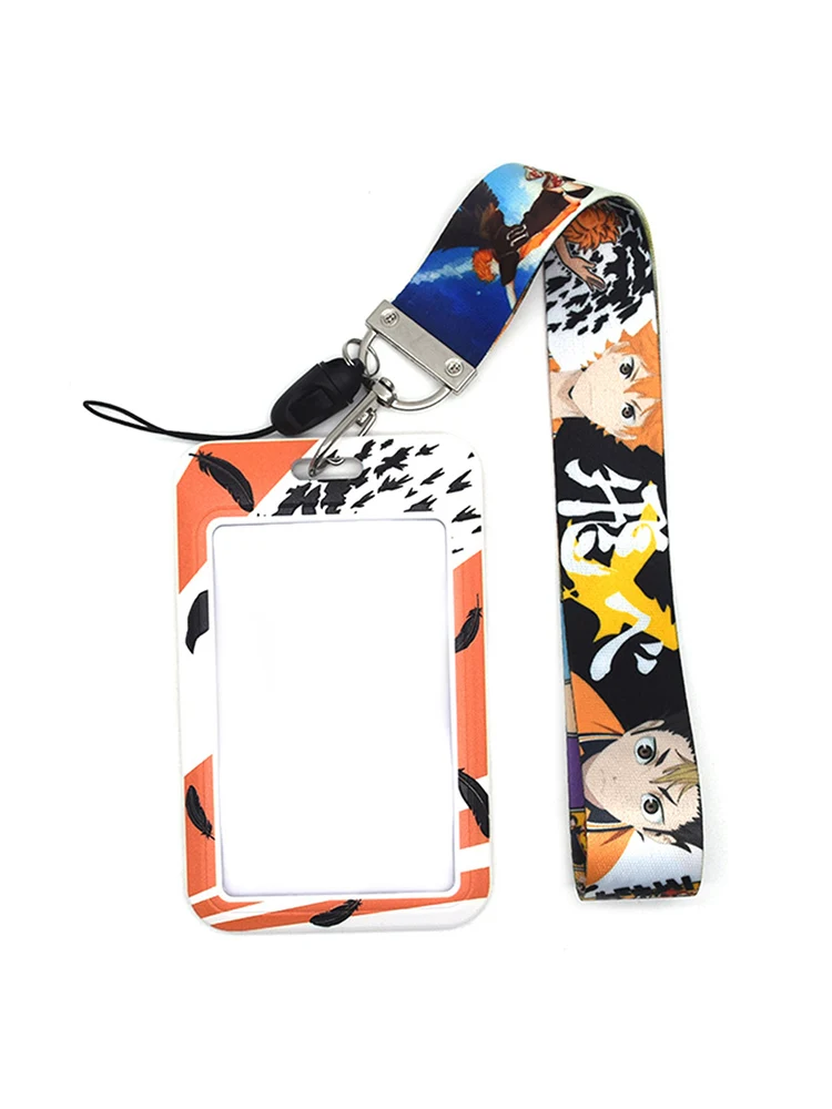 

Key Chain Anime Haikyuu!! Card Protect Cover Colorful Neck Strap Badge ID Card Mobile Phone Hanging Rope Wrist Pendant
