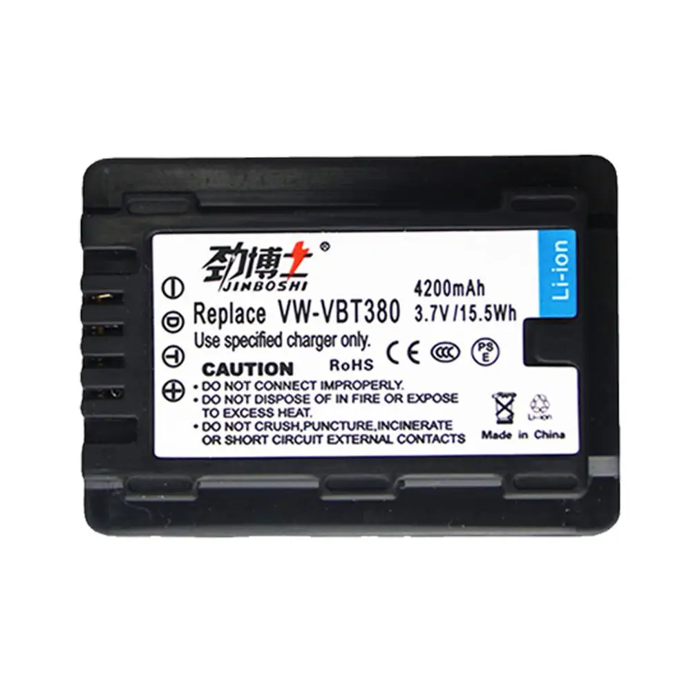 Высокая емкость 4200 мАч VW-VBT380 VBT380 VBT190 батарея для Panasonic HC-V110, HC-V130, HC-V160, HC-V180, HC-V201, HC-V250, HC-V260