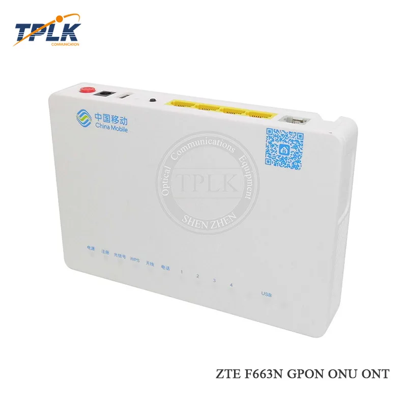 1 шт. оригинальный новый ZTE F663N GPON ONU/ONT с 1GE + 3FE 1tel wifi USB английская версия SC UPC разъем