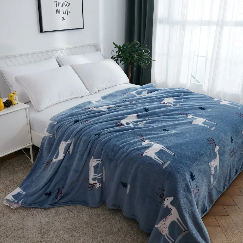 

Animal printing Flannel Blanket Soft Warm Coral Fleece velvet Blanket winter Sheet Sofa office air conditioning yoga nap blanket