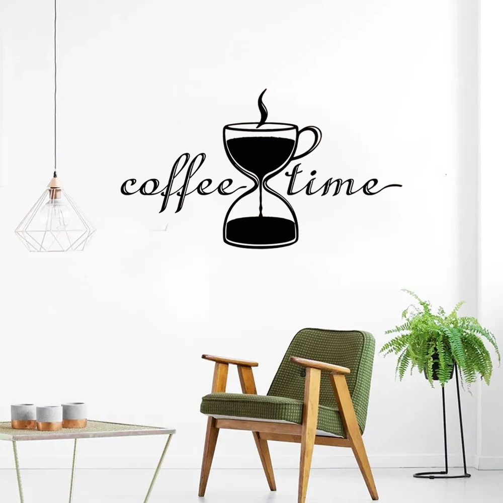 

Coffee Wall Sticker Vinyl Decal Art Cafe Decor Mural Graphic Kitchen Bar Art Mural Kitchen Removable Decor