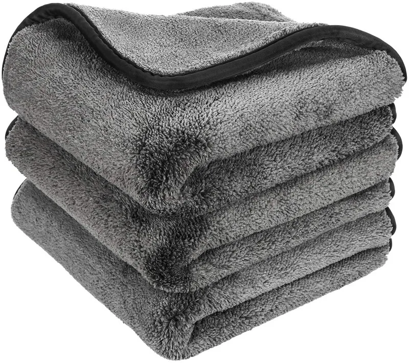 Professional Premium Microfiber Towel Thick Cleaning Cloth Drying Towel Absorbent Cleaning Double-Faced Plush Towels for Cars best ways to clean car seats