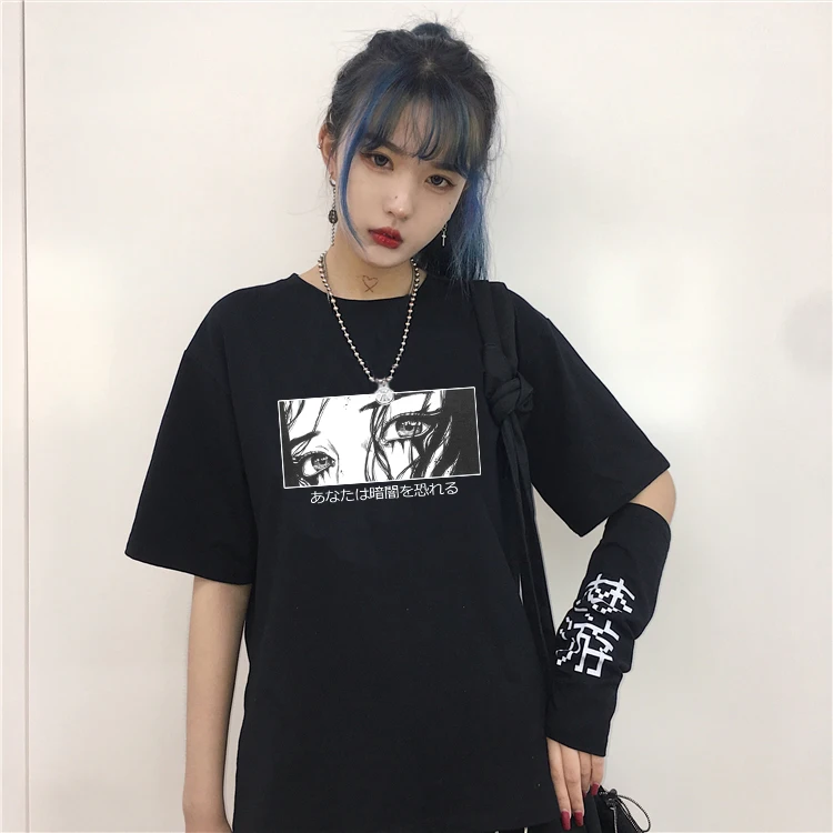 Black anime shirt Clearance