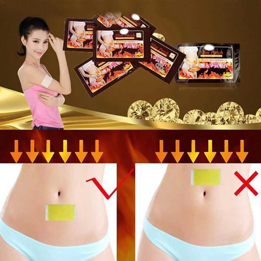 

10 Pcs Quick Slimming Patch Belly Slim Patch Abdomen Navel Slimming Weight Loss Stick Burning Slimer Fat Tool N1P5