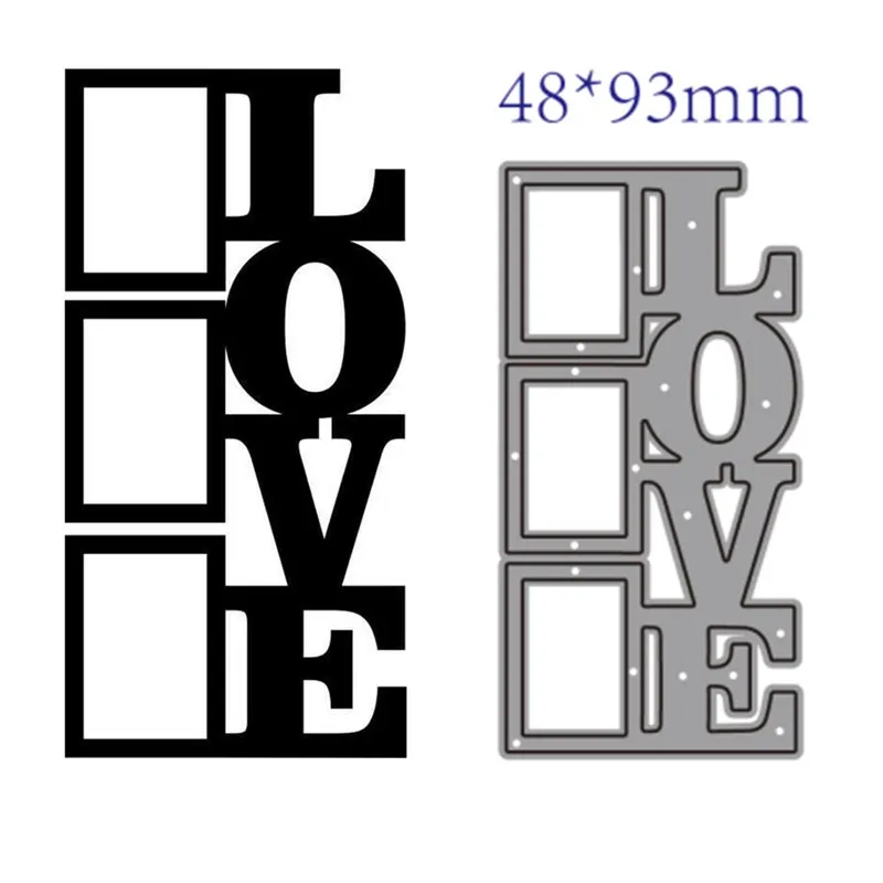 Металлические режущие штампы высечки формы для украшения любви бумага