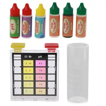 

5-Way Test Kit Pool Swimming Pool Spa Water Chemical Test Case Kit for Chlorine Ph Bromine Alkalinit Acid Demand Test