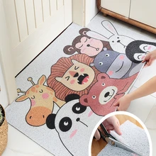 Износостойкий пылеудаляющий коврик с рисунком животных из мультфильмов, домашние входные двери, Нескользящие ПВХ Коврики 60x90 см