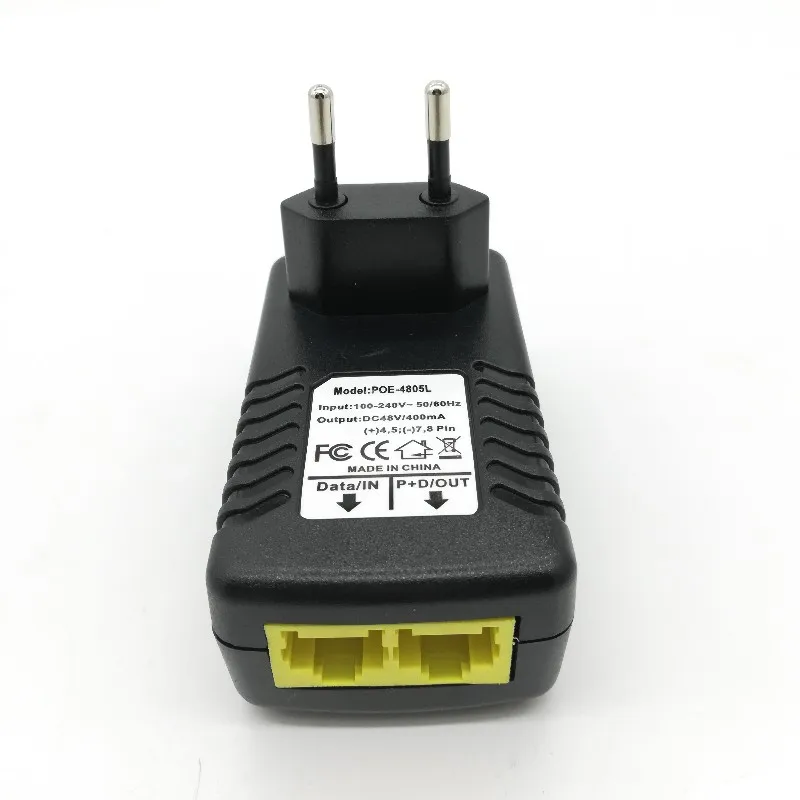 

Пассивный инжектор PoE4805 48 в 0,5 А европейского стандарта с подключаемым PoE питанием через Ethernet