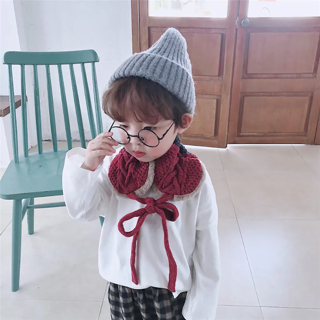 Модный детский шарф 2 в 1, осенне-зимние наушники, теплые плюшевые вязанные наушники для ушей, cache oreille teplye ushi naushniki zimnie# H