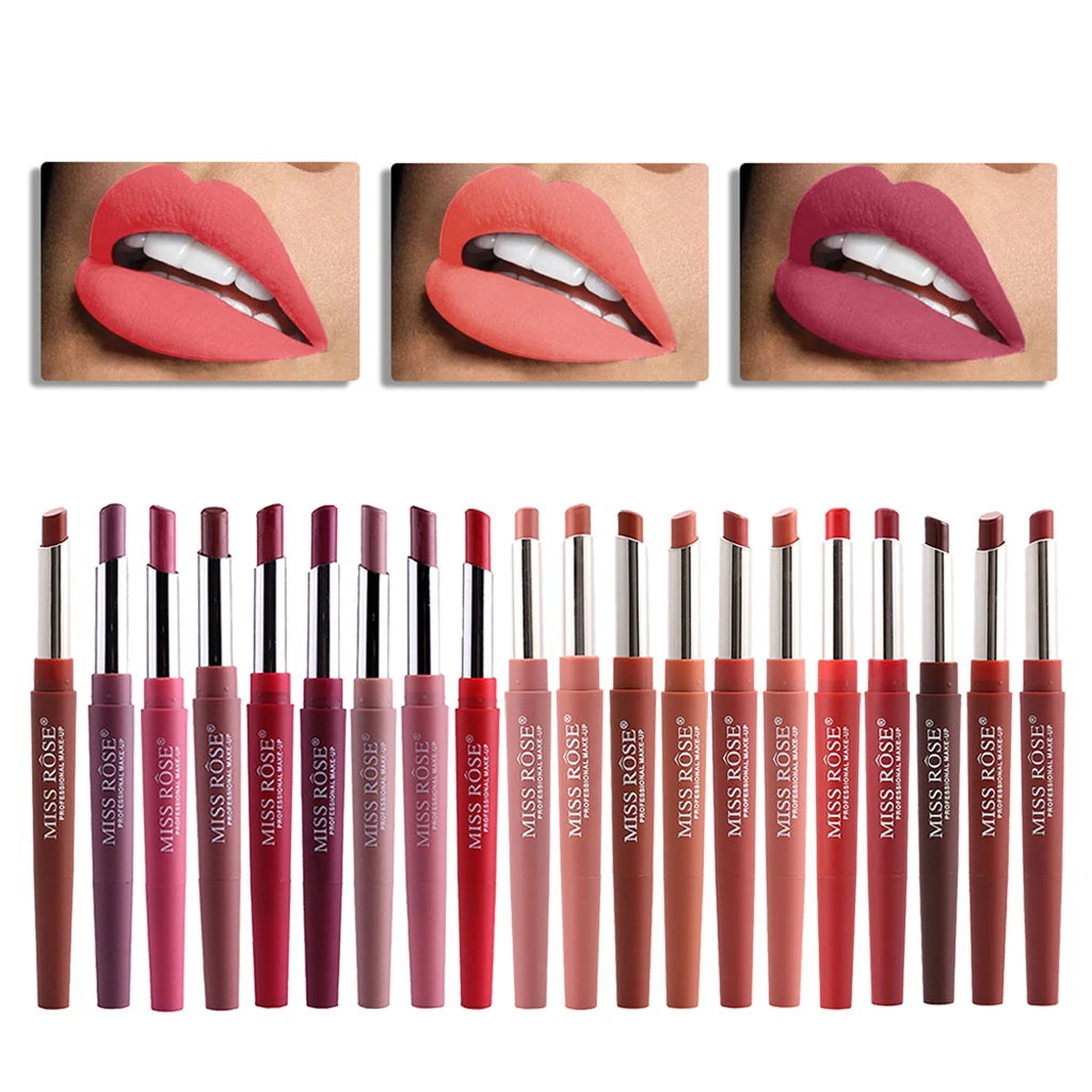 1pc Dual Head Lipstick Lip Liner For Casual Life Non-stick Cup Matte Moisturizing Double Head Waterproof Lasting Lip Liner 1pc Dual Head Lipstick Lip Liner For Casual Life Non-stick Cup Matte Moisturizing Double Head Waterproof Lasting Lip Liner