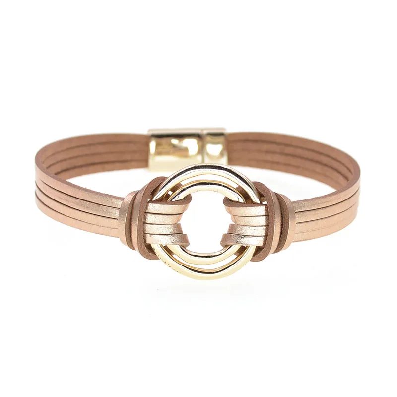 WELLMORE charm Leather Bracelets For Women & Men Multiple Layers wrap Bracelets Couple gifts fashion Jewelry wholesale