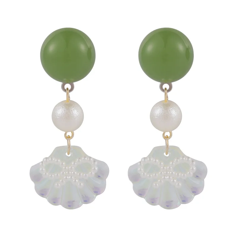 Новый модный элегантный висячий полупрозрачный комплект из ракушек с подвеской