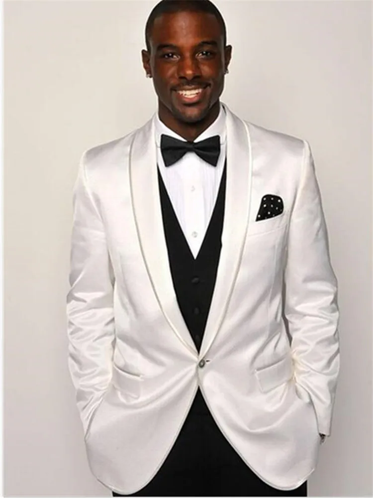 White tux with black vest Clearance