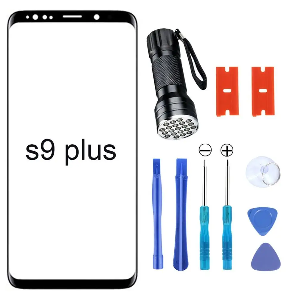 Galaxy S9 plus Замена передней стеклянной крышки экрана для samsung Galaxy S9(SM-G960) S9+(SM-G965) замена стекла объектива инструмент - Цвет: Galaxy S9 plus